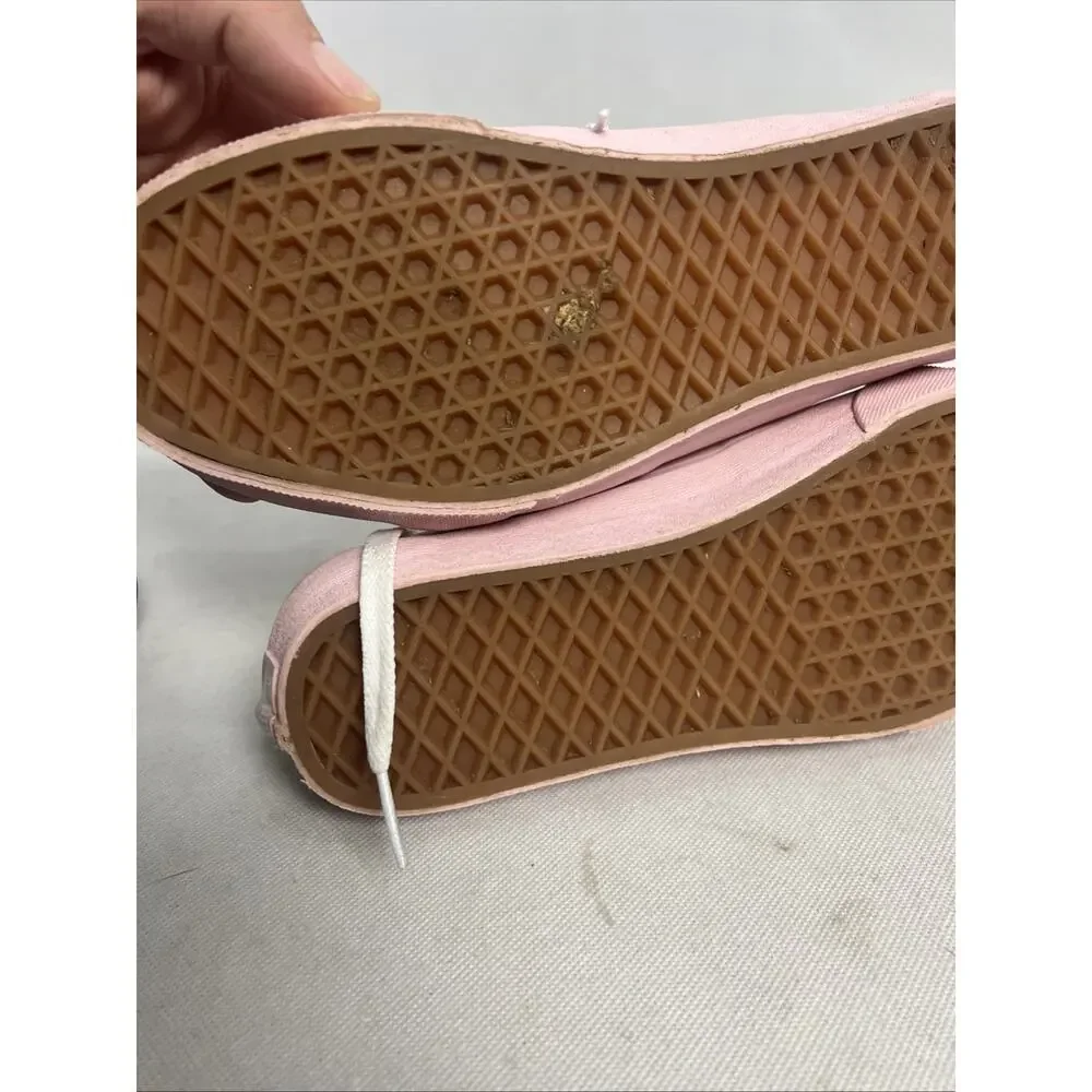 Vans Sk8-Hi Skate Cream/Pink Tapered Suede Sneaker Women 8.5 - Picture 9 of 10